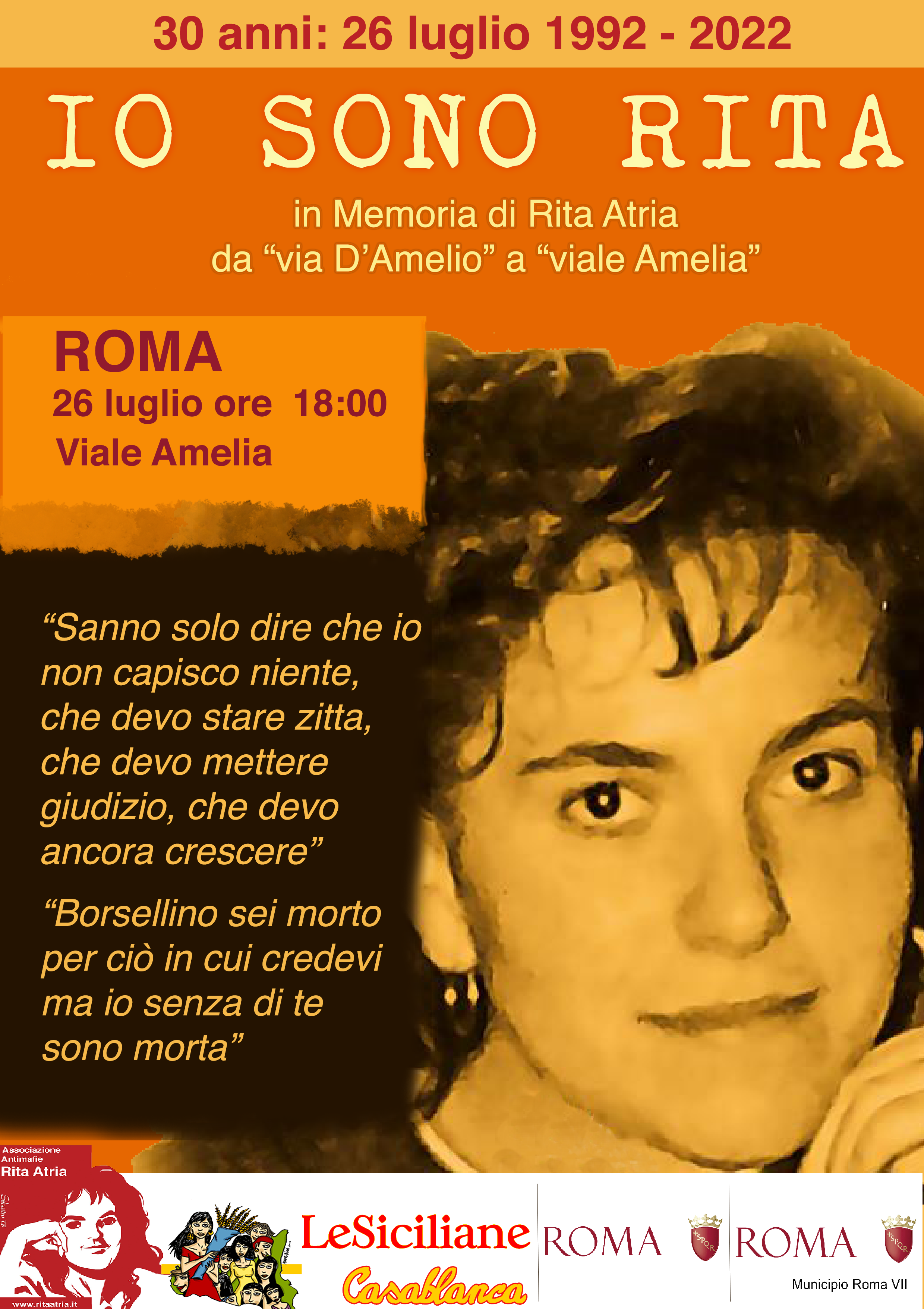 Io sono Rita, in Memoria di Rita Atria